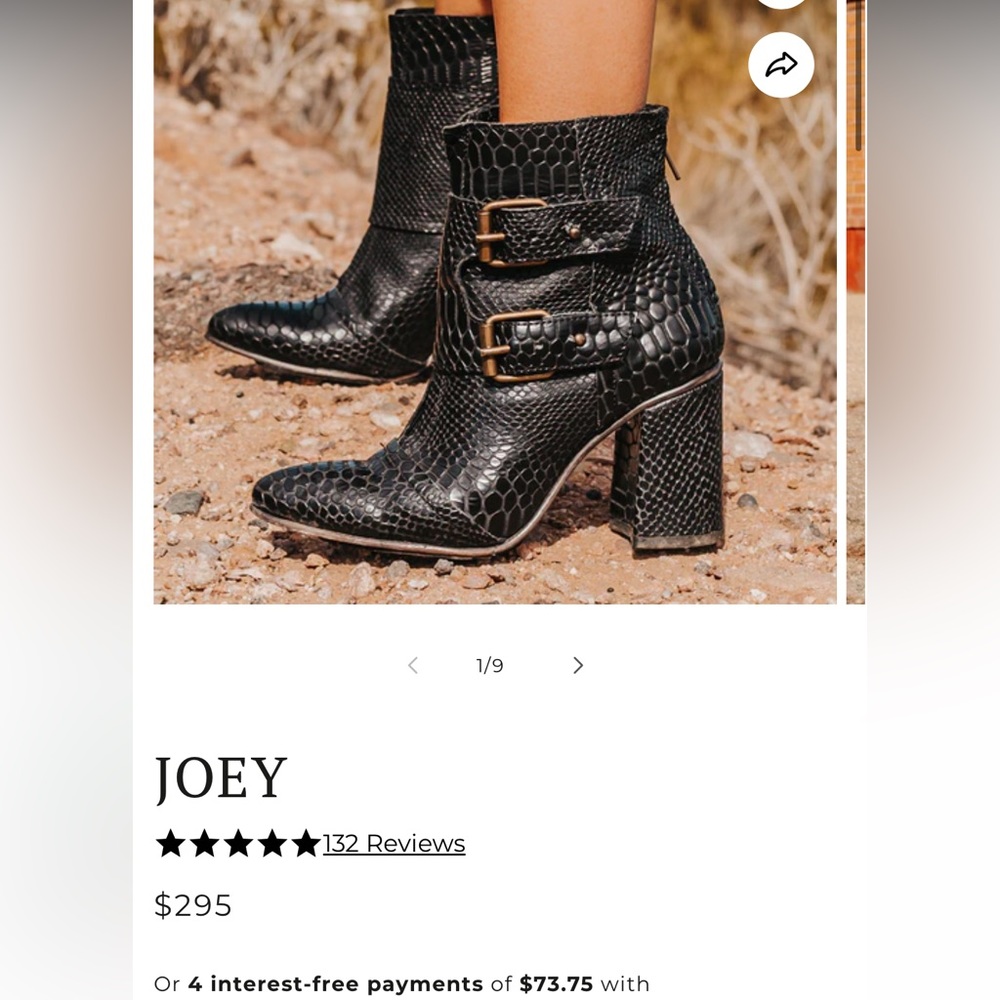 Women’s Freebird Joey Booties Size 9
